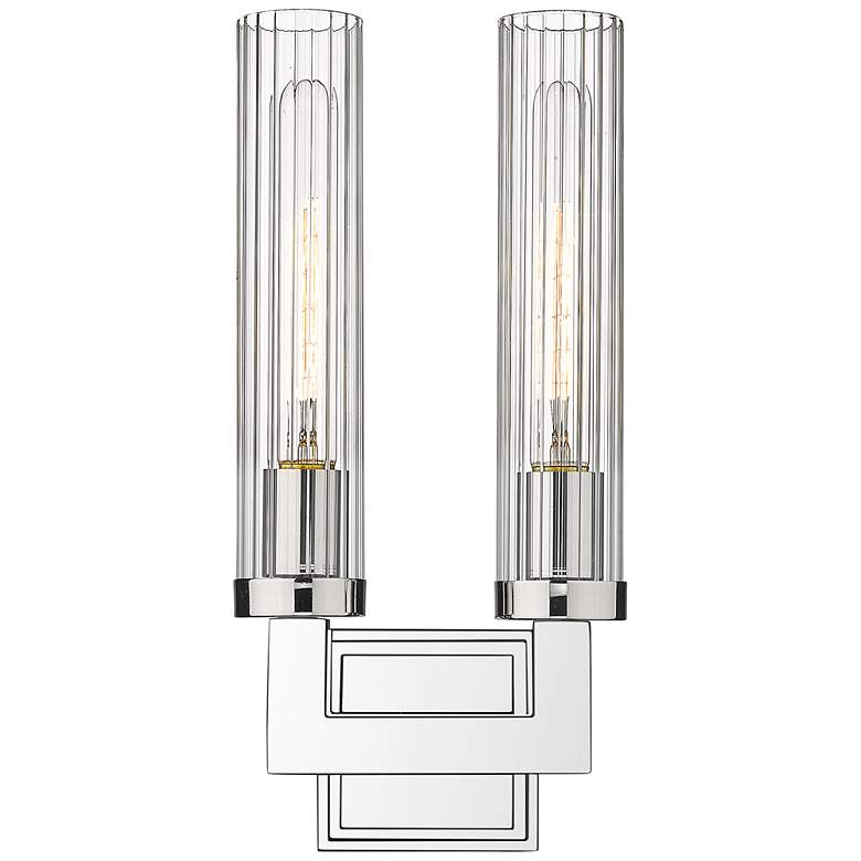 Image 5 Z-Lite Beau 2 Light Wall Sconce in Polished Nickel more views