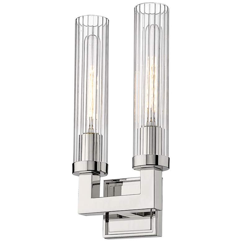 Image 6 Z-Lite Beau 2 Light Wall Sconce in Polished Nickel more views