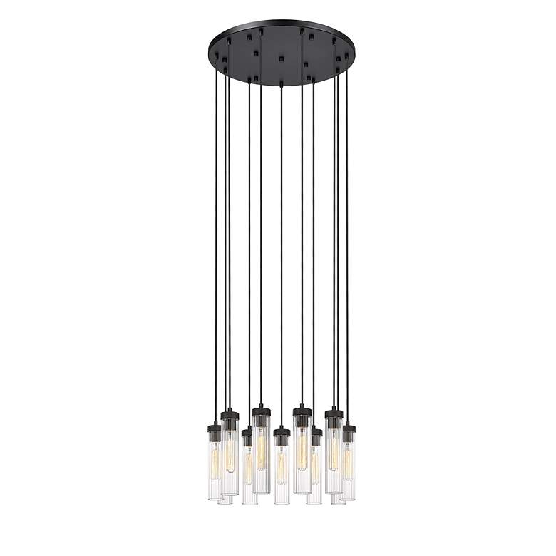 Image 4 Z-Lite Beau 24" Wide Matte Black 11-Light Chandelier more views