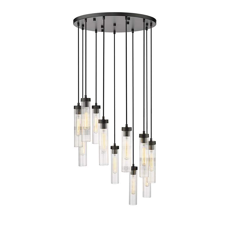 Image 5 Z-Lite Beau 24" Wide Matte Black 11-Light Chandelier more views