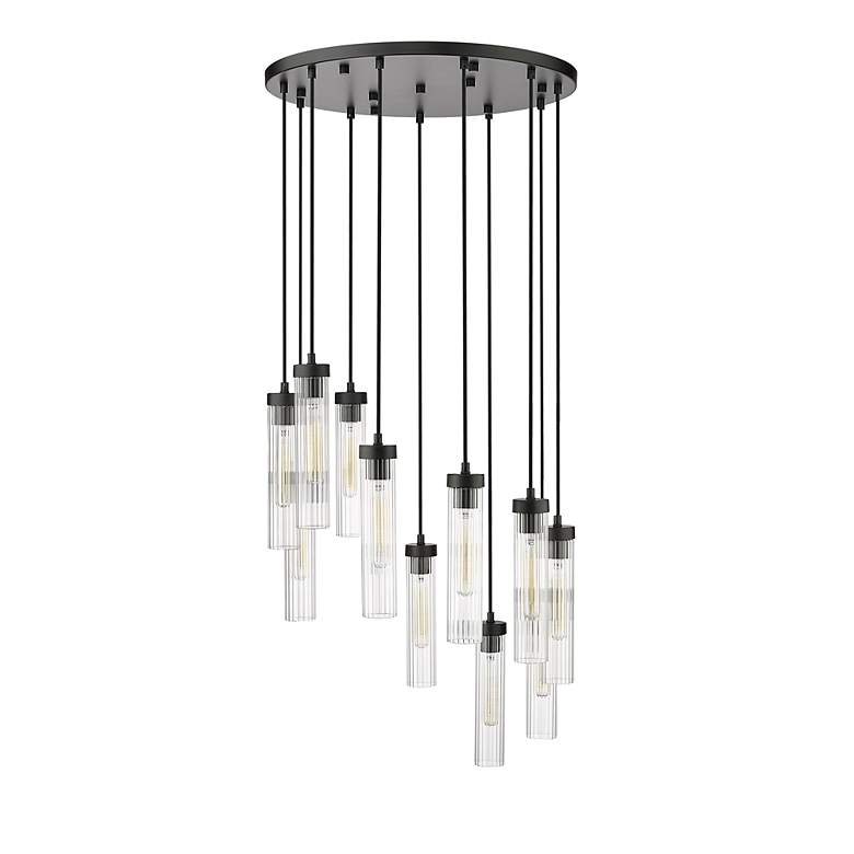 Image 7 Z-Lite Beau 24" Wide Matte Black 11-Light Chandelier more views