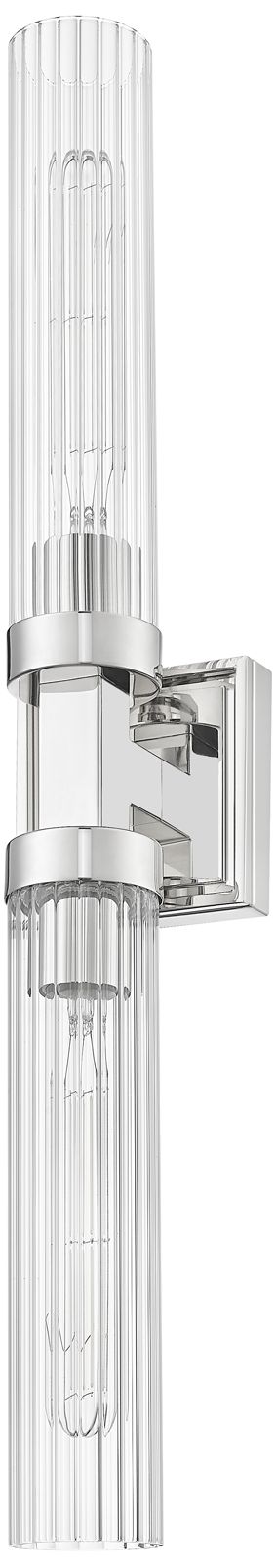 Z-Lite Beau 27" High Polished Nickel ADA 2-Light Wall Sconce