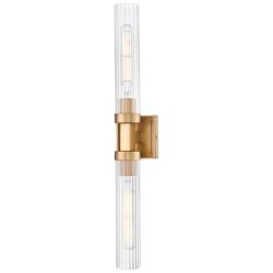 Z-Lite Beau 27" High Rubbed Brass 2-Light ADA Wall Sconce