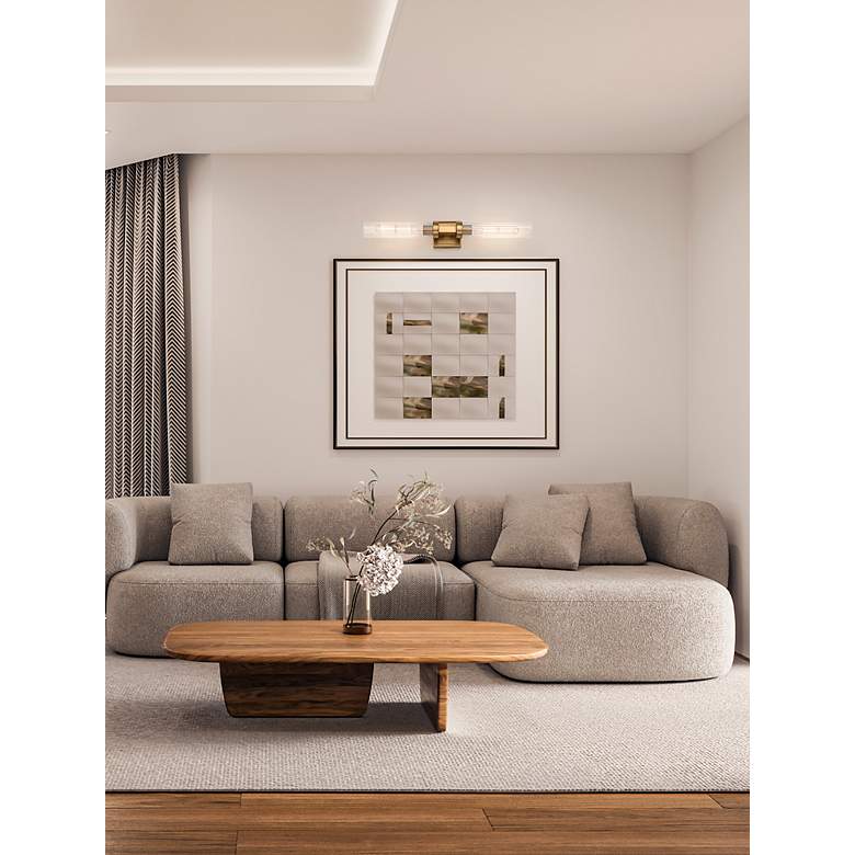 Image 2 Z-Lite Beau 27" High Rubbed Brass 2-Light ADA Wall Sconce more views