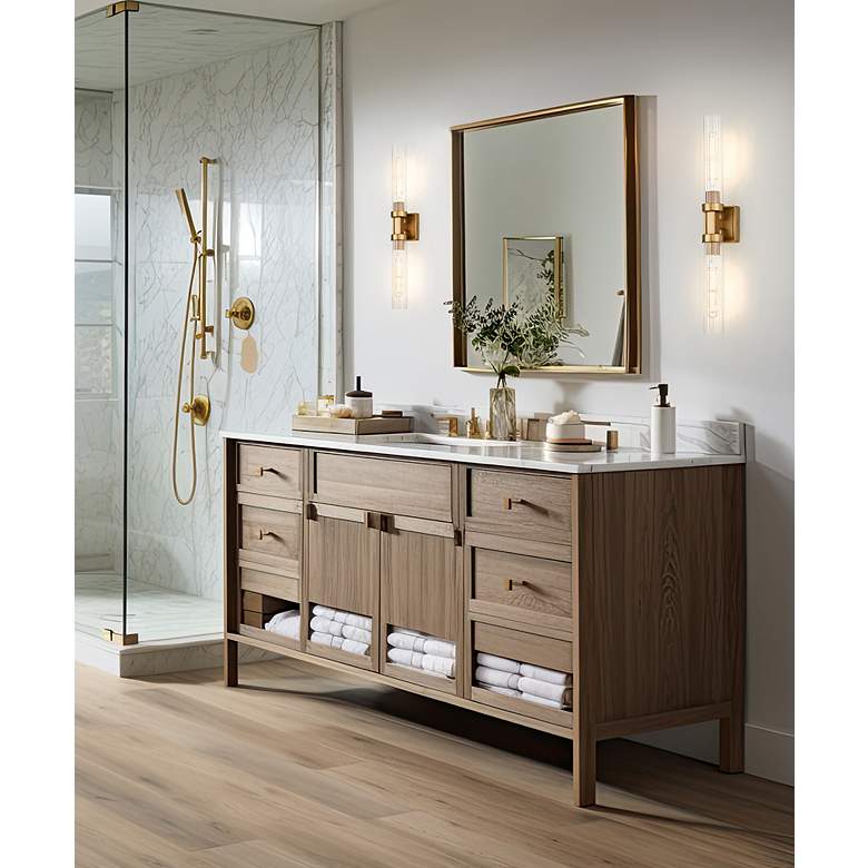 Image 3 Z-Lite Beau 27" High Rubbed Brass 2-Light ADA Wall Sconce more views