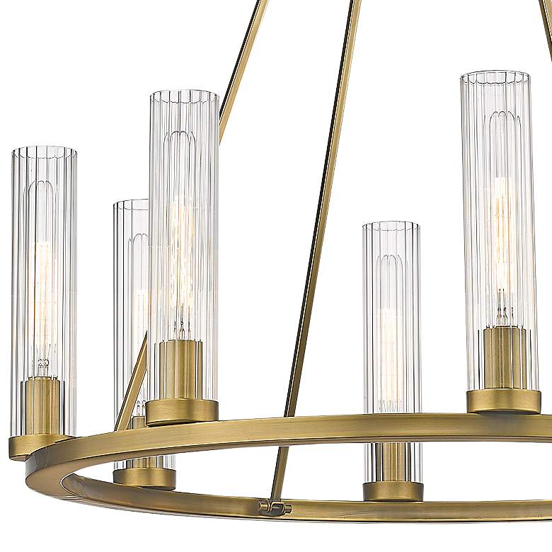Image 4 Z-Lite Beau 33" Wide Rubbed Brass 8-Light Round Ring Chandelier more views