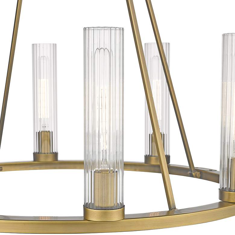 Image 5 Z-Lite Beau 33" Wide Rubbed Brass 8-Light Round Ring Chandelier more views