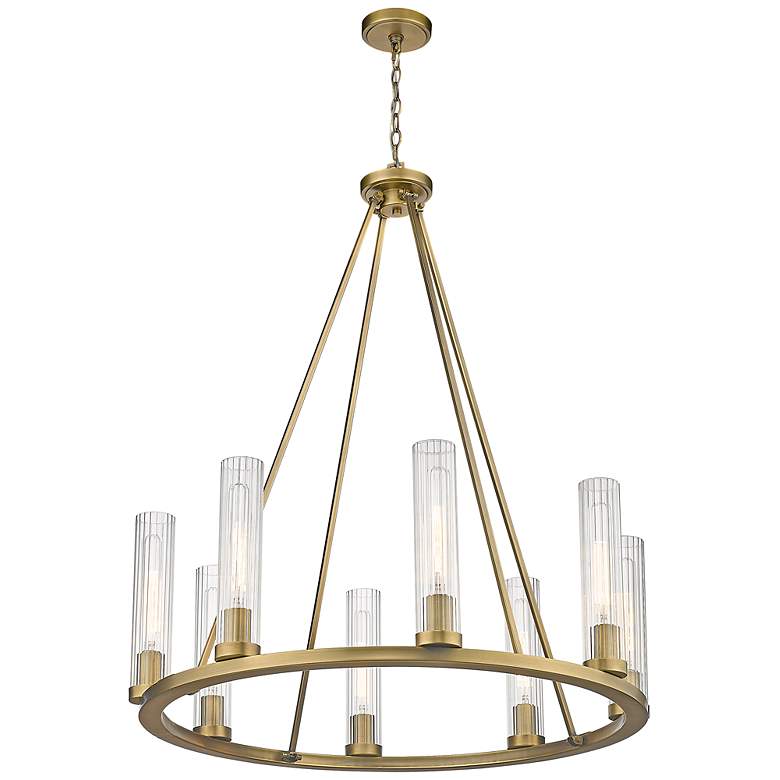 Image 6 Z-Lite Beau 33" Wide Rubbed Brass 8-Light Round Ring Chandelier more views