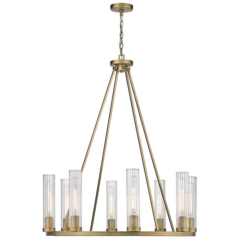Image 7 Z-Lite Beau 33" Wide Rubbed Brass 8-Light Round Ring Chandelier more views