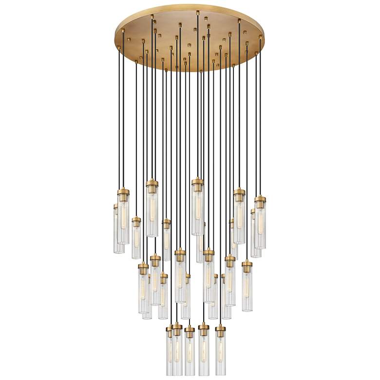 Image 2 Z-Lite Beau 36" wide Brushed Brass Multi-Light Pendant