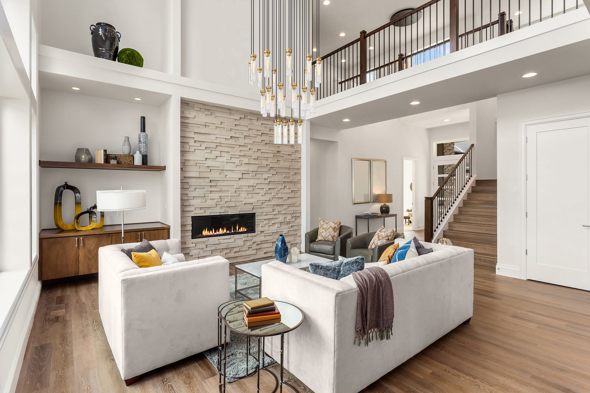 Image 3 Z-Lite Beau 36" wide Brushed Brass Multi-Light Pendant more views