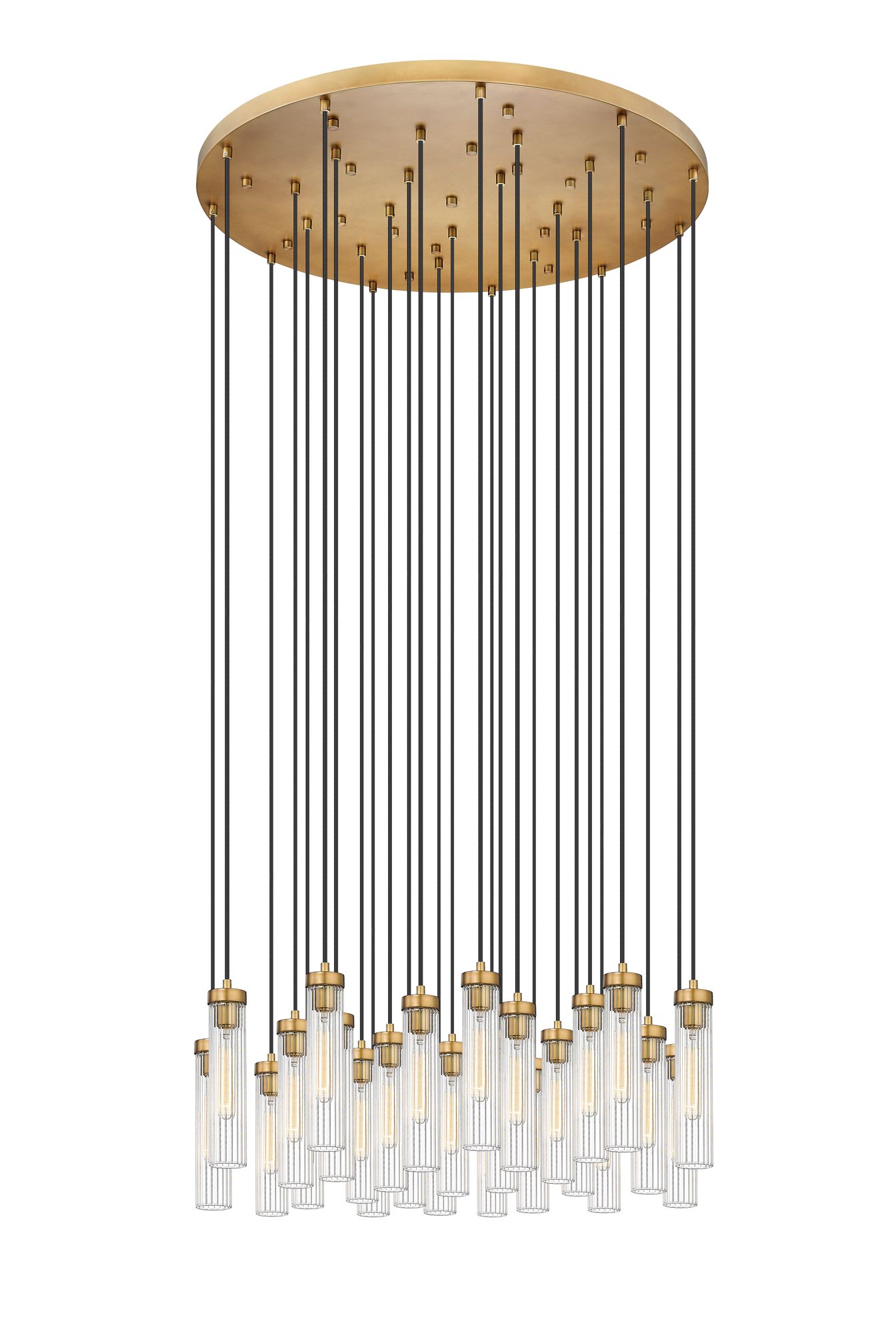 Image 5 Z-Lite Beau 36" wide Brushed Brass Multi-Light Pendant more views