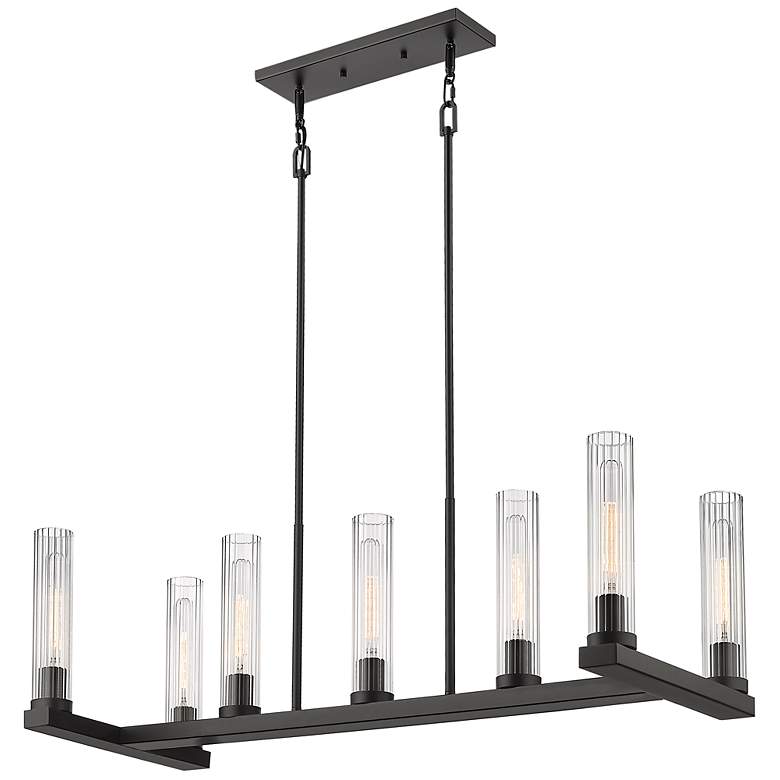 Image 3 Z-Lite Beau 44" Wide Bronze 7-Light Island Chandelier