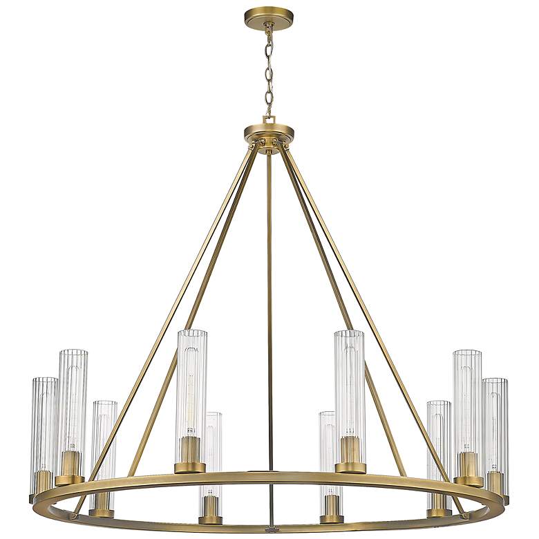 Image 6 Z-Lite Beau 46" Wide Rubbed Brass 10-Light Ring Chandelier more views