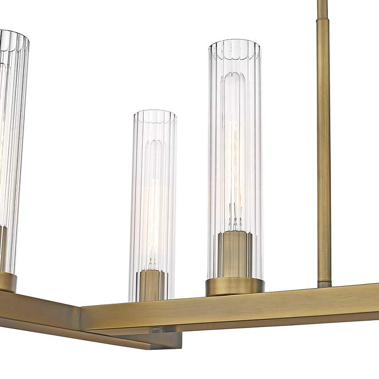 Image 5 Z-Lite Beau 56" Wide Modern Rubbed Brass 9-Light Linear Pendant more views