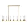 6_Z-Lite Beau 56" Wide Modern Rubbed Brass 9-Light Linear Pendant more views