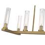Z-Lite Beau 56" Wide Modern Rubbed Brass 9-Light Linear Pendant in scene
