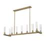 Z-Lite Beau 56" Wide Modern Rubbed Brass 9-Light Linear Pendant in scene