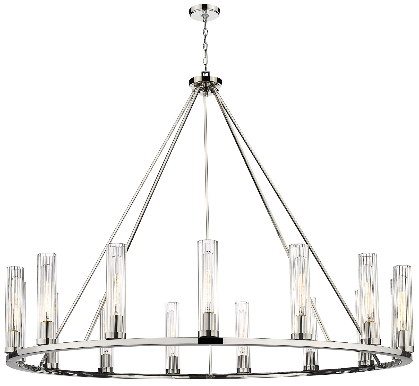 Z-Lite Beau 60" Wide Polished Nickel 15-Light Chandelier