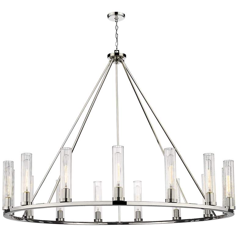 Image 2 Z-Lite Beau 60" Wide Polished Nickel 15-Light Chandelier