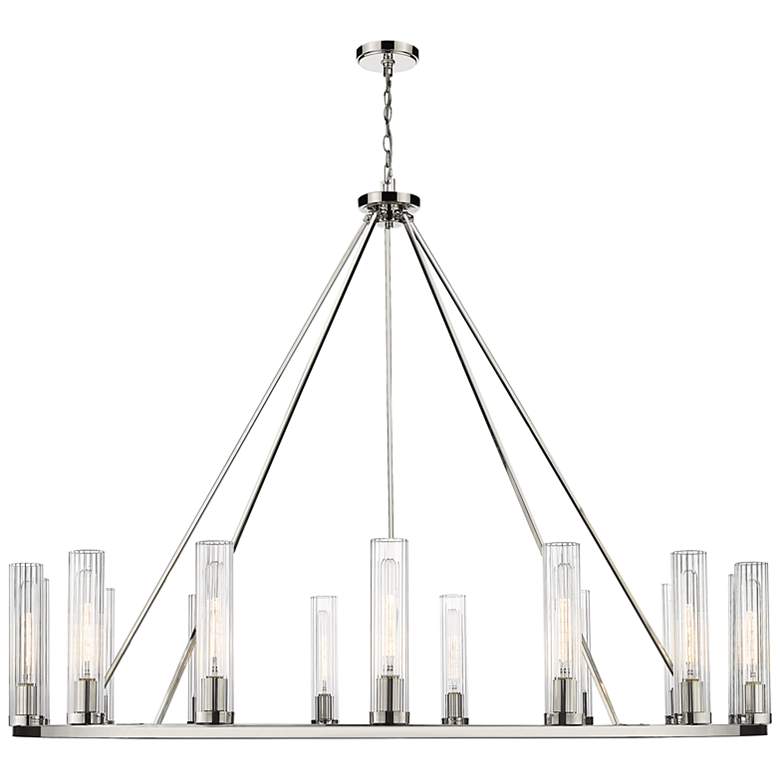 Image 5 Z-Lite Beau 60" Wide Polished Nickel 15-Light Chandelier more views