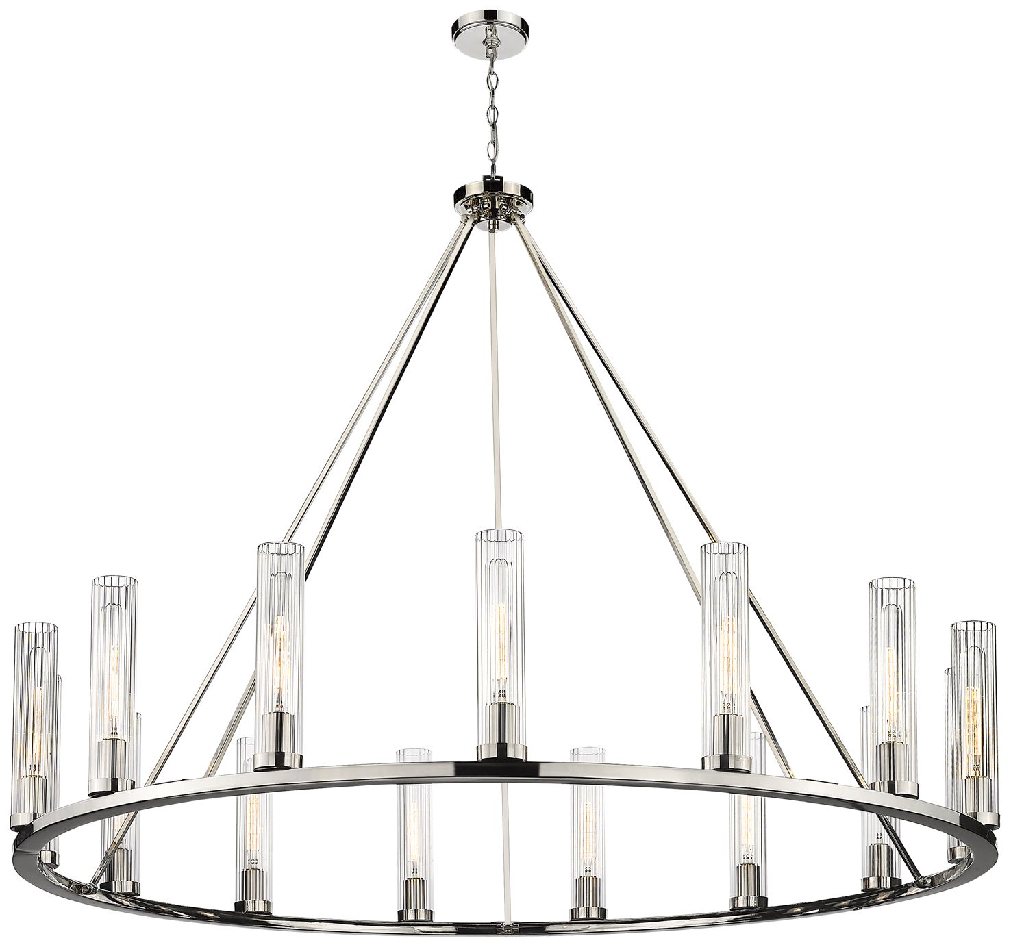 Image 6 Z-Lite Beau 60" Wide Polished Nickel 15-Light Chandelier more views