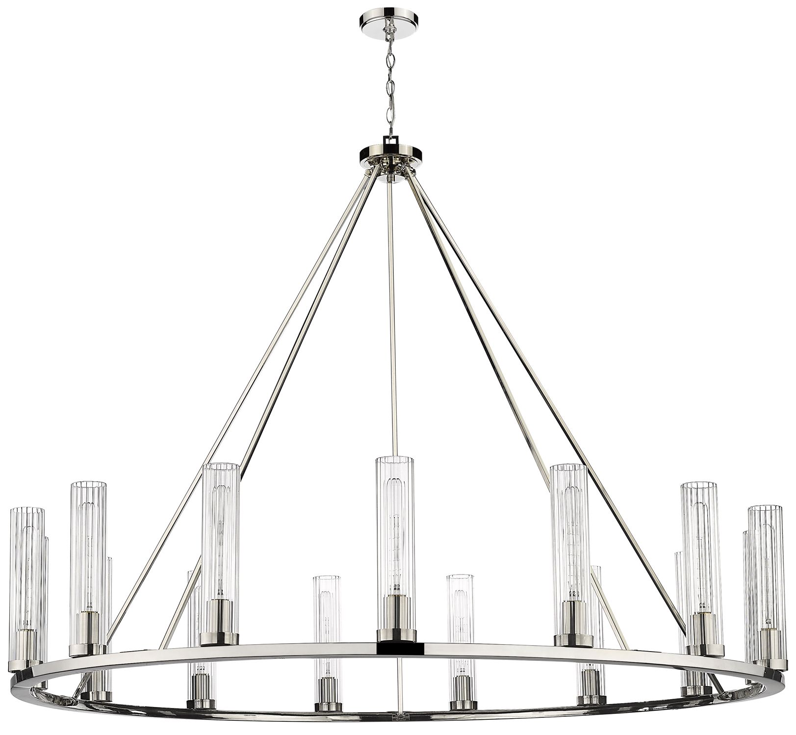 Z-Lite Beau 60" Wide Polished Nickel 15-Light Chandelier