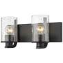 3_Z-Lite Beckett 2 Light Vanity in Matte Black