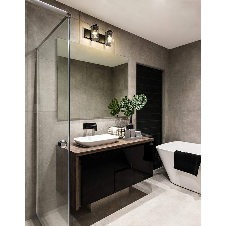 Image 4 Z-Lite Beckett 2 Light Vanity in Matte Black more views