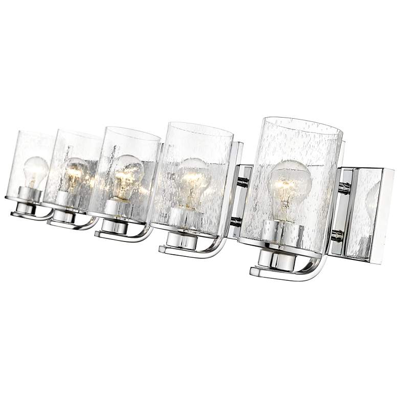 Image 7 Z-Lite Beckett 42" Wide Chrome 5-Light Vanity Bath Light more views