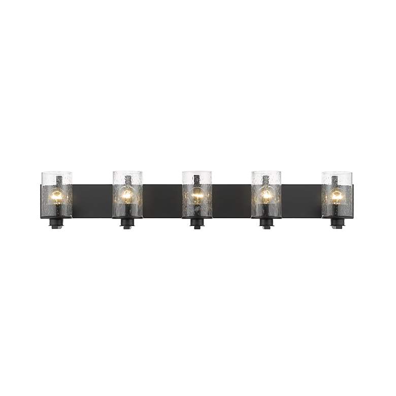 Image 6 Z-Lite Beckett 42" Wide Matte Black 5-Light Vanity Bath Light more views