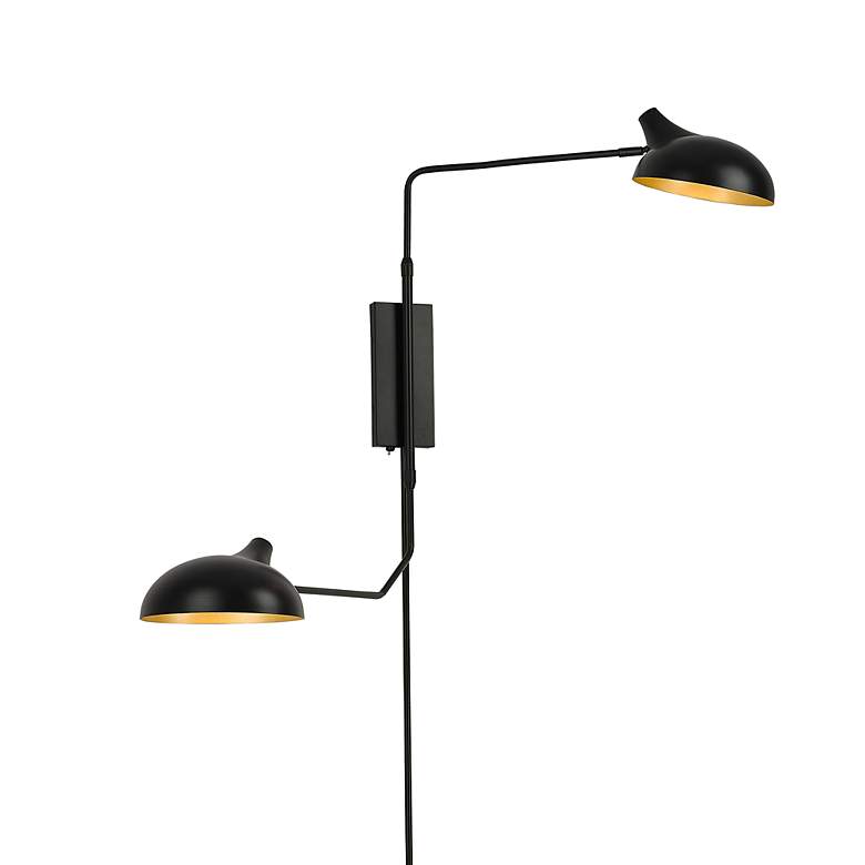 Image 7 Z-Lite Bellamy 29 1/4" Matte Black Adjustable 2-Arm Modern Wall Sconce more views