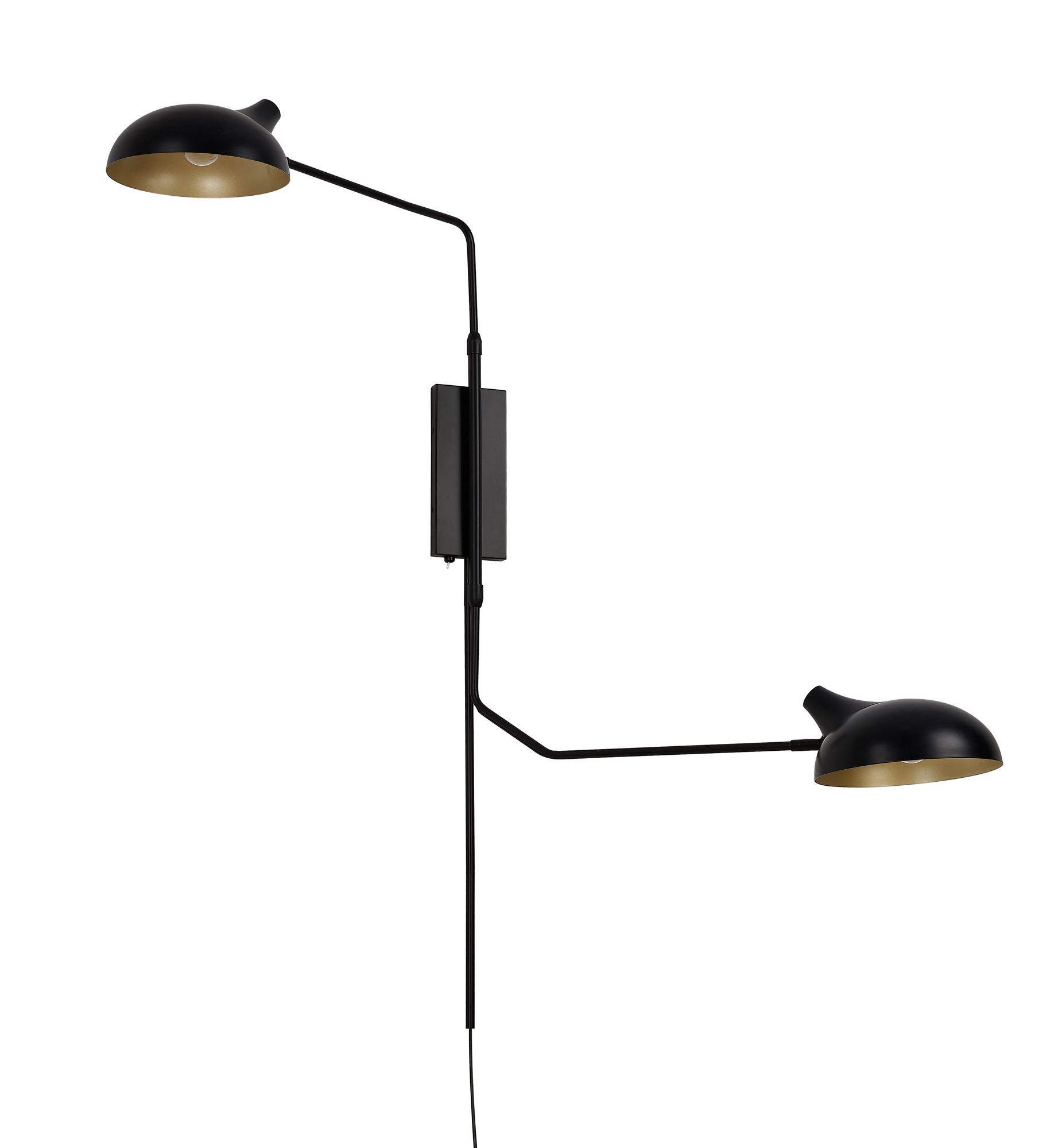 Z-Lite Bellamy 29 1/4" Matte Black Adjustable 2-Arm Modern Wall Sconce in scene