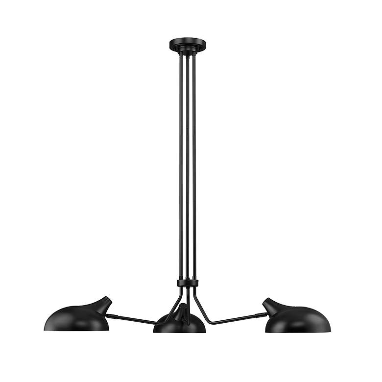 Image 5 Z-Lite Bellamy 46" Wide Matte Black 3-Light Chandelier more views