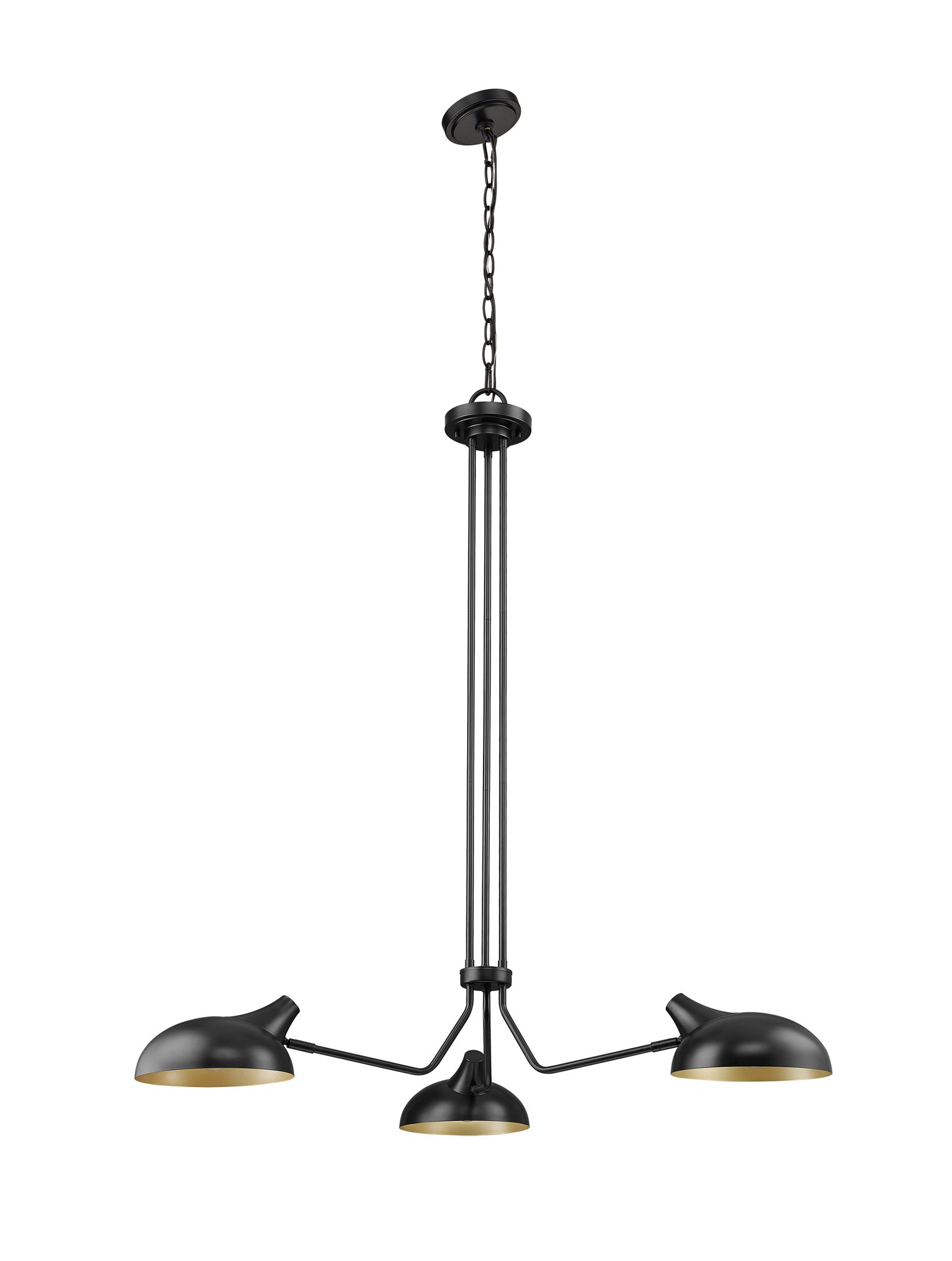 Z-Lite Bellamy 46" Wide Matte Black 3-Light Chandelier
