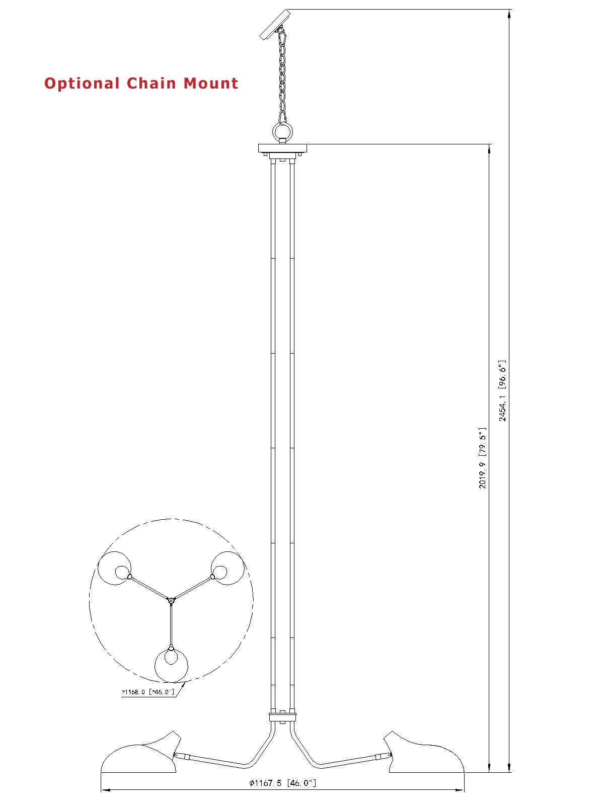 Z-Lite Bellamy 46" Wide Matte Black 3-Light Chandelier