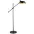 Z-Lite Bellamy Adjustable Arm Modern Black Dome Light Floor Lamp