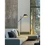 5_Z-Lite Bellamy Adjustable Arm Modern Black Dome Light Floor Lamp more views