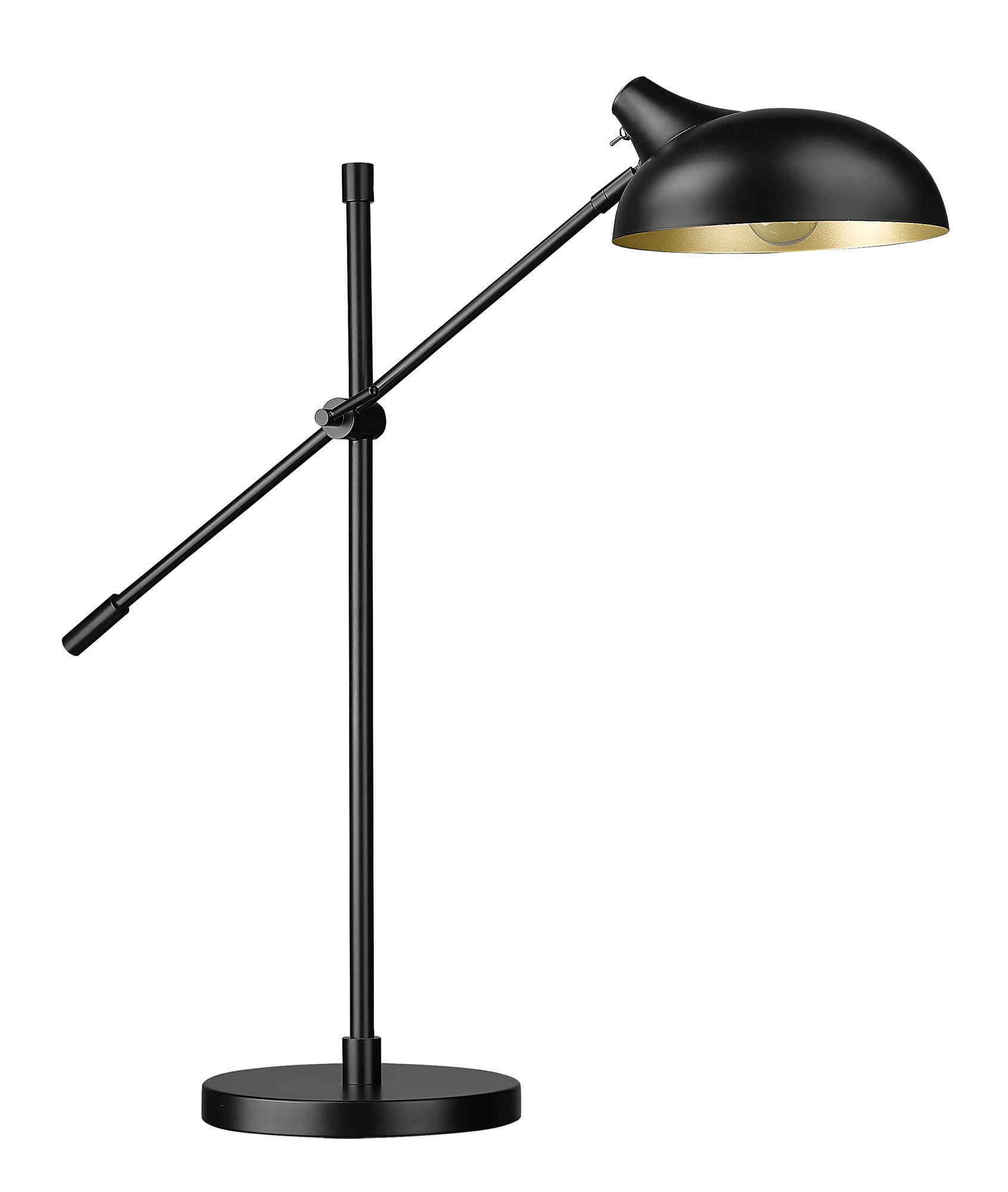 Z-Lite Bellamy Adjustable Boom Arm Matte Black Table Desk Lamp