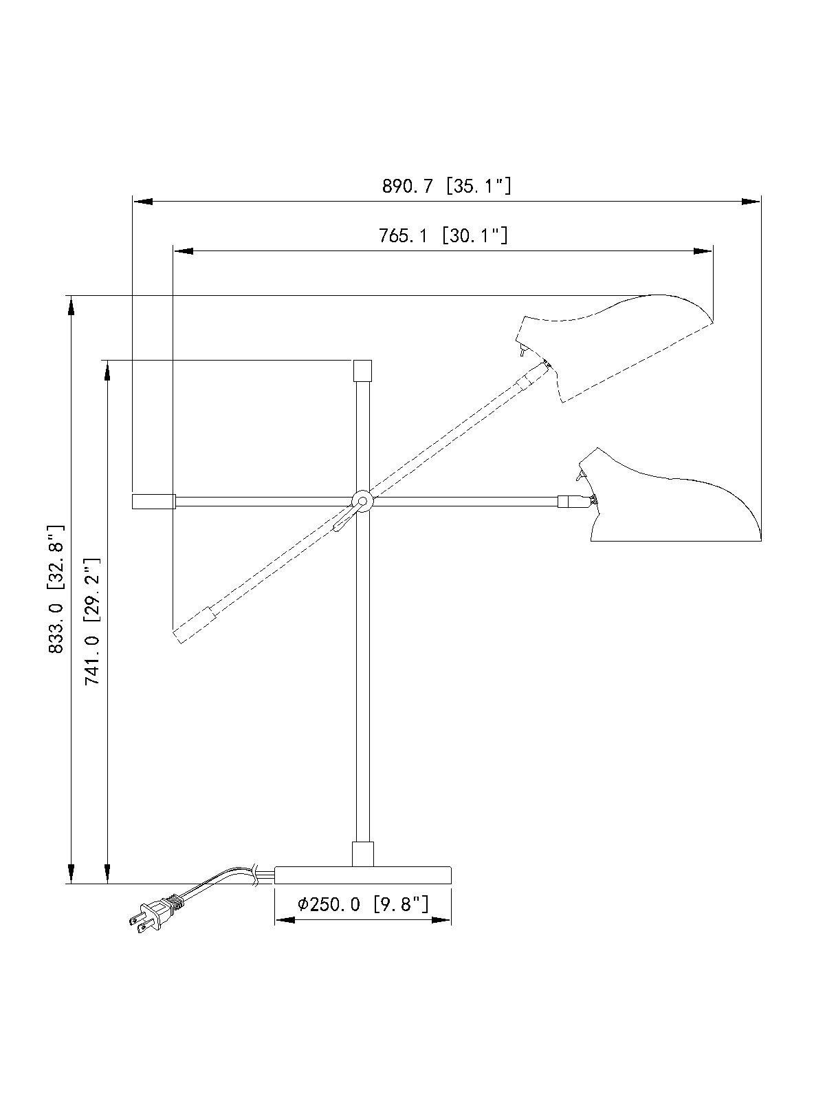 Z-Lite Bellamy Adjustable Boom Arm Matte Black Table Desk Lamp