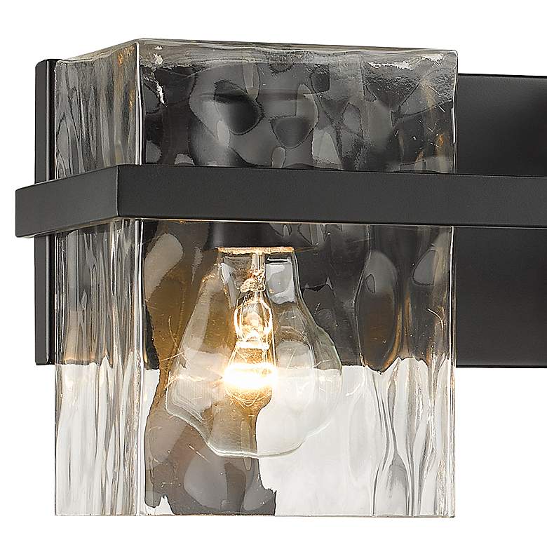 Image 4 Z-Lite Bennington 22.3" Wide Black and Water Glass Vanity Light more views
