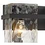 Z-Lite Bennington 22.3" Wide Black and Water Glass Vanity Light in scene