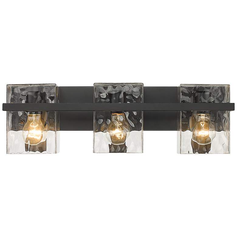 Image 7 Z-Lite Bennington 22.3 inch Wide Black and Water Glass Vanity Light more views