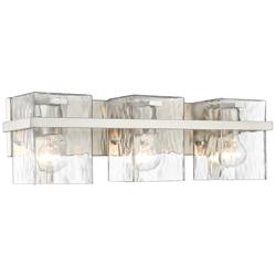 Z-Lite Bennington 22.3" Wide Nickel and Water Glass Vanity Light