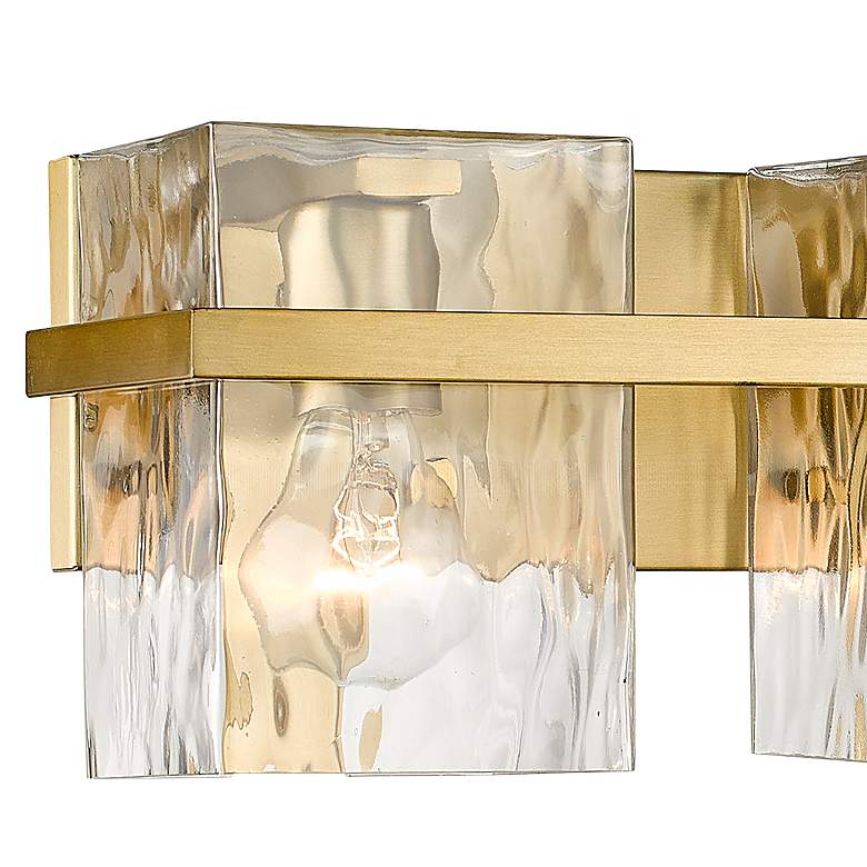 Image 4 Z-Lite Bennington 29.3" Wide Gold and Water Glass Vanity Light more views