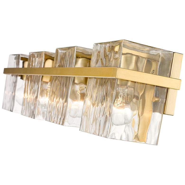 Image 6 Z-Lite Bennington 29.3 inch Wide Gold and Water Glass Vanity Light more views