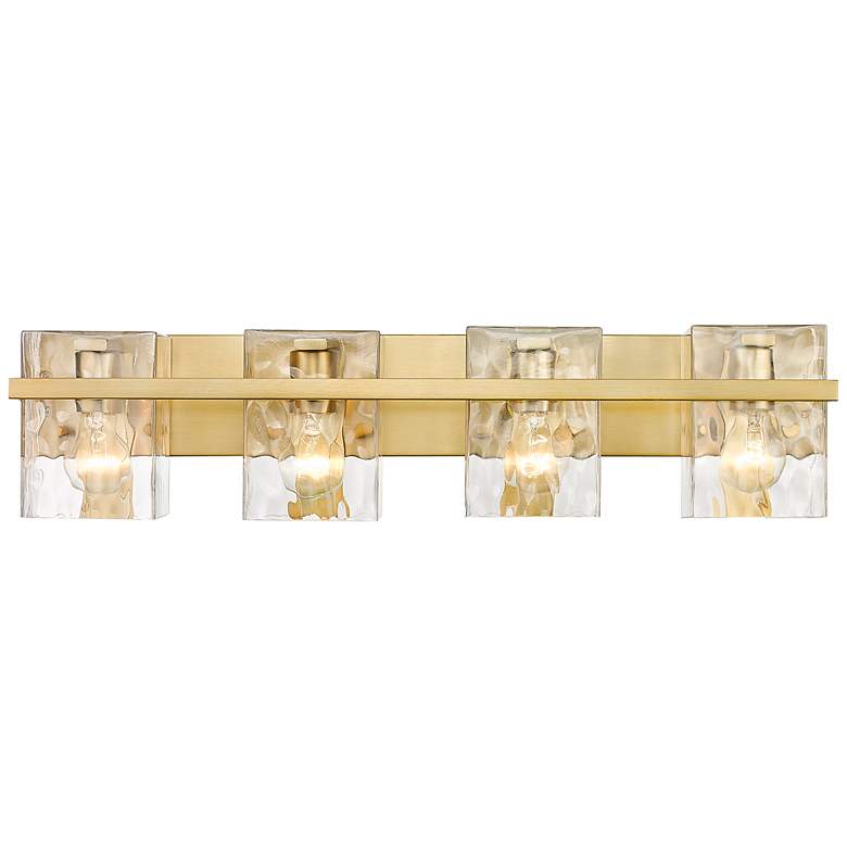 Image 7 Z-Lite Bennington 29.3" Wide Gold and Water Glass Vanity Light more views