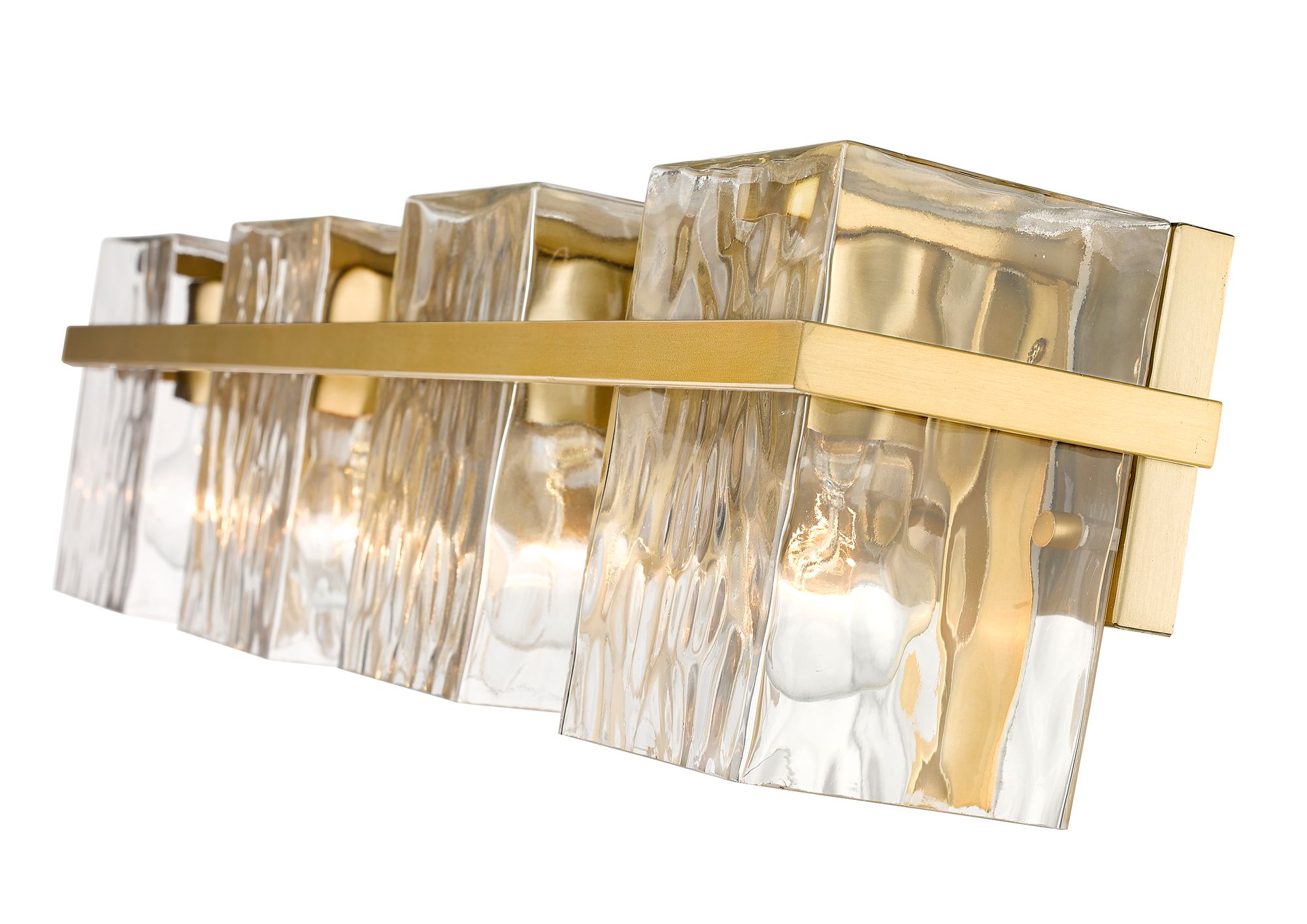 Z-Lite Bennington 29.3" Wide Gold and Water Glass Vanity Light in scene