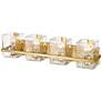 Z-Lite Bennington 29.3" Wide Gold and Water Glass Vanity Light in scene