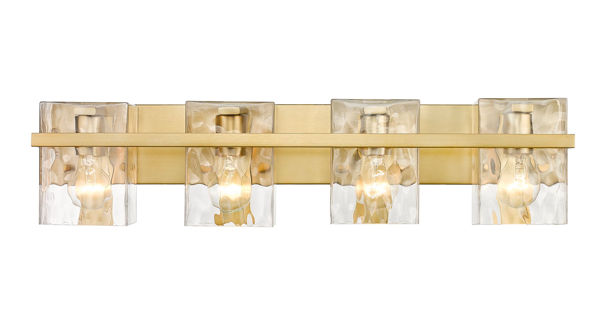 Z-Lite Bennington 29.3" Wide Gold and Water Glass Vanity Light in scene